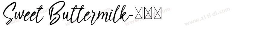 Sweet Buttermilk字体转换